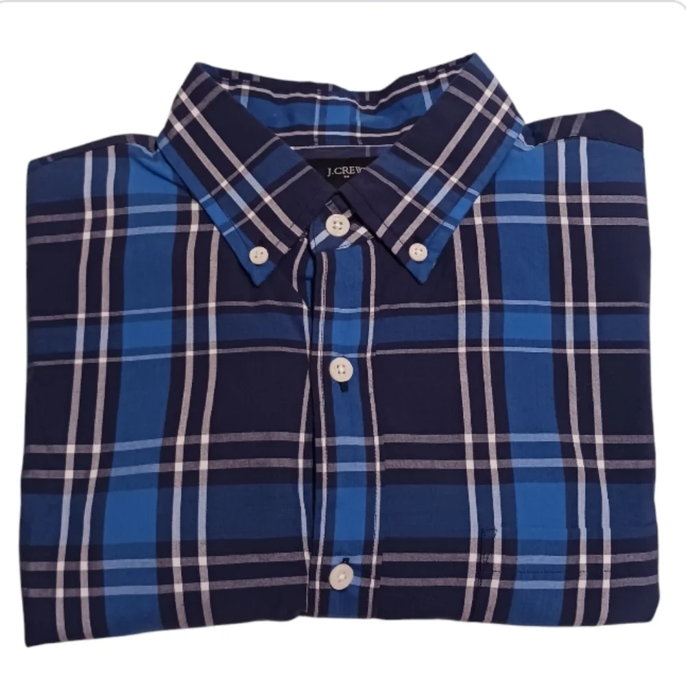 J. Crew Button Down Long Sleeve Plaid Tartan Shirt Preppy Casual